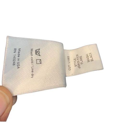 Reformation Women's Jordi Kick Flare Jeans Button Fly Pants Black Size 29 - Picture 5 of 6